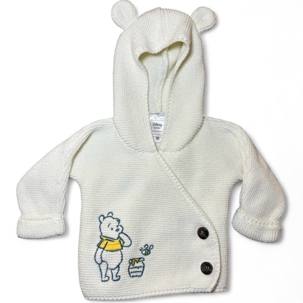 Hanna Anderson/Disney Winnie the Pooh White Knit Cardigan